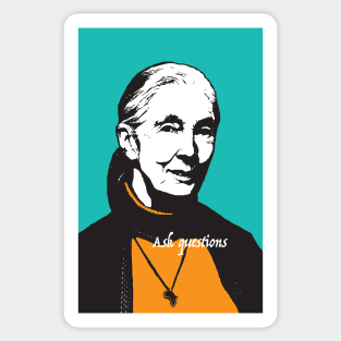 Jane Goodall: ask questions Sticker